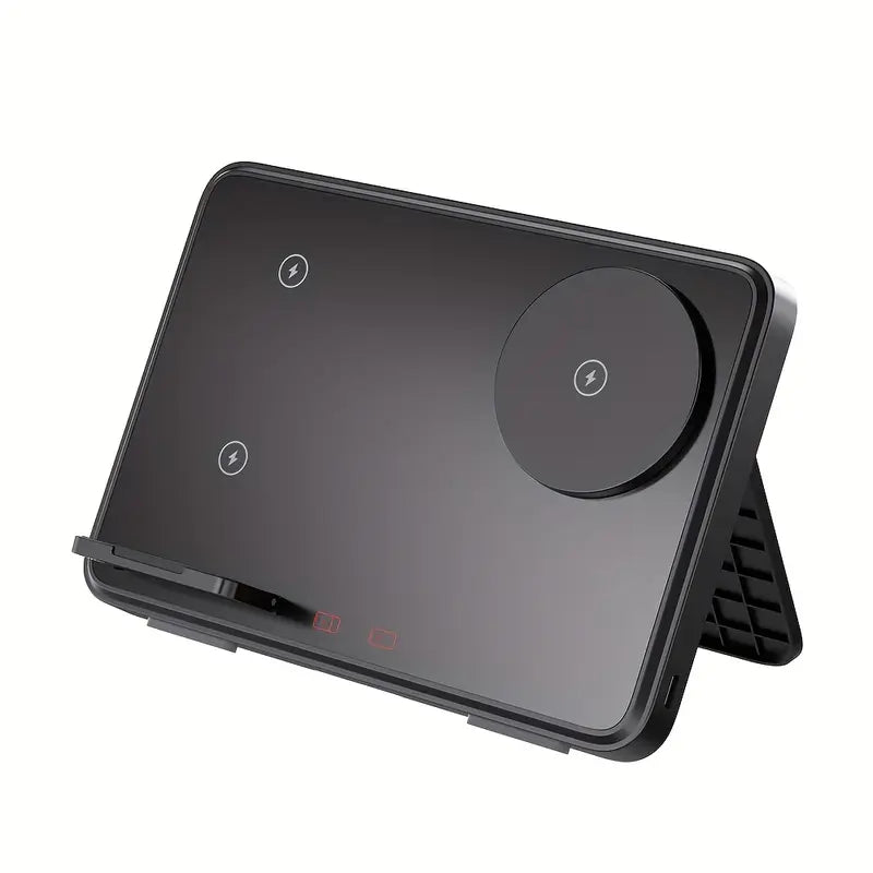 10000mAh Power Bank with Magnetic Stand & 3-in-1 Fast Charging (-C/Lightning/Micro-)