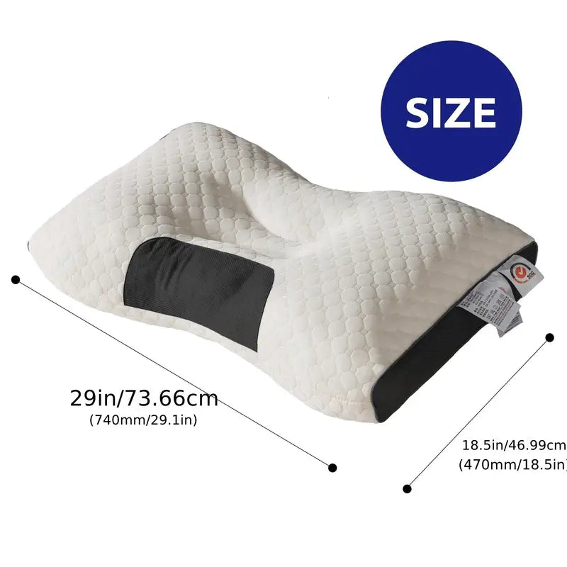 1pc Neck Pillow with Quilted Design - Soft, Support for Sleeping, Hypoallergenic Polyester Cover, Removable & Washable, Modern Neck Pillow | Soft Woven, Pillows for Neck And Shoulder
