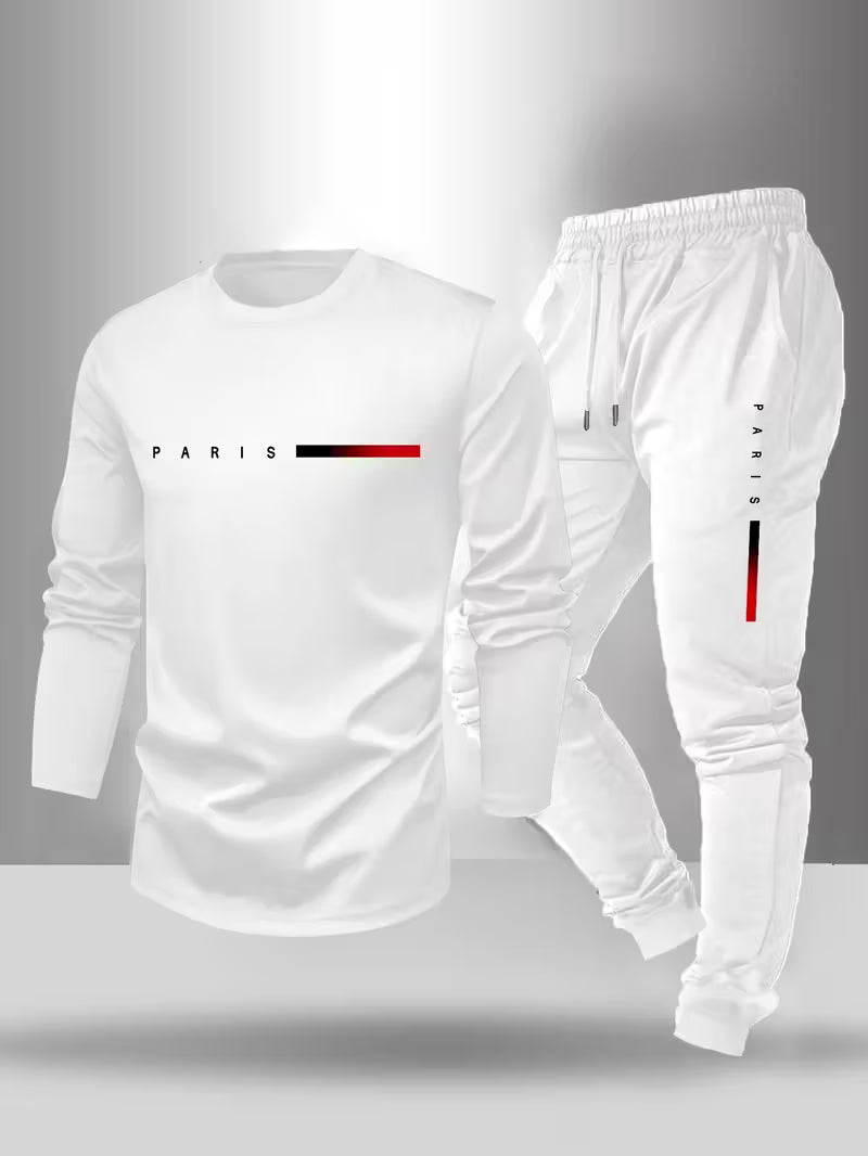 Men's long sleeve T-shirt pants set