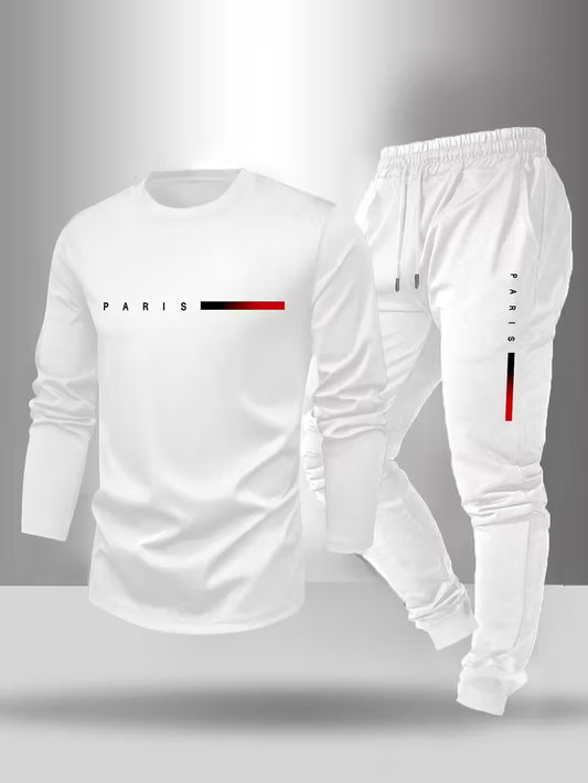 Men's long sleeve T-shirt pants set