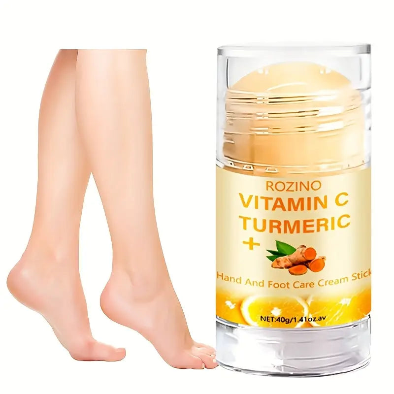 5pcs Turmeric Vitamin C Facial and Hand Foot Care Set, Hydrating Moisturizing Cream with Fine Texture, Instant Hydration, Brightening, Plumping Light Beige, Softens, Smooths, and Balances Light Beige
