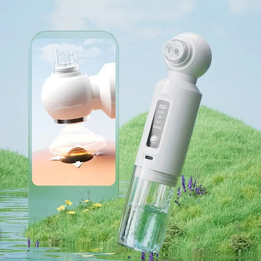 6-head blackhead cleaner, vacuum electric blackhead pore cleaner, USB charging mini bubble beauty device,To activate heating mode, press and hold the power button for 3 seconds.Automatically maintains a constant temperature of 46°C