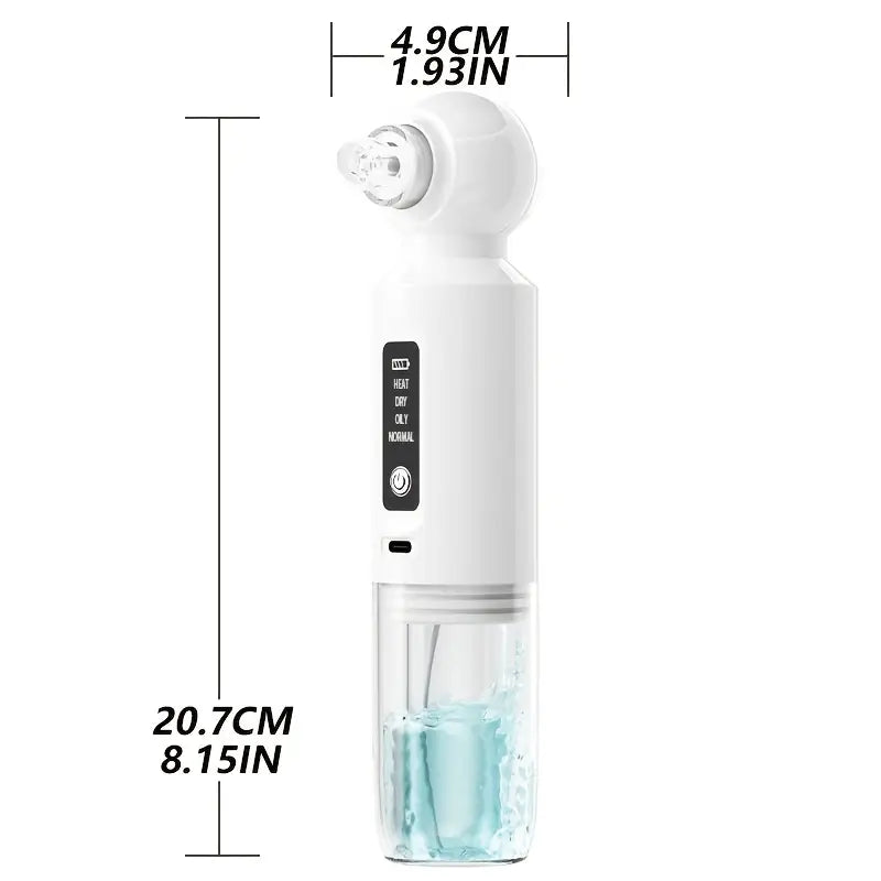 6-head blackhead cleaner, vacuum electric blackhead pore cleaner, USB charging mini bubble beauty device,To activate heating mode, press and hold the power button for 3 seconds.Automatically maintains a constant temperature of 46°C