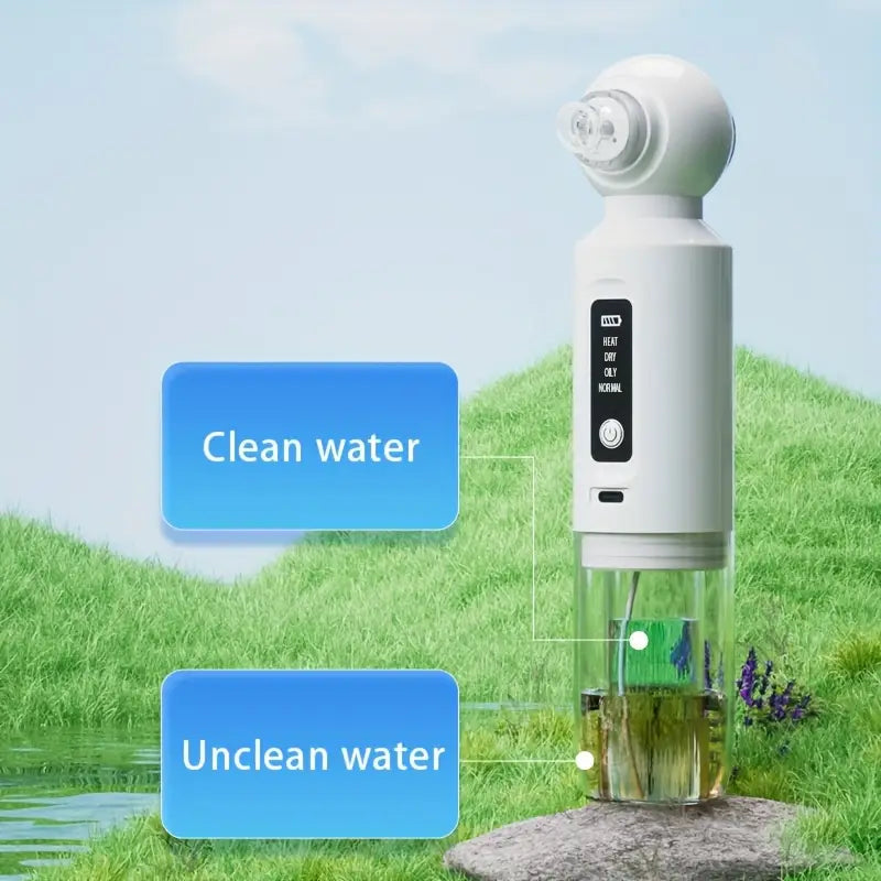 6-head blackhead cleaner, vacuum electric blackhead pore cleaner, USB charging mini bubble beauty device,To activate heating mode, press and hold the power button for 3 seconds.Automatically maintains a constant temperature of 46°C