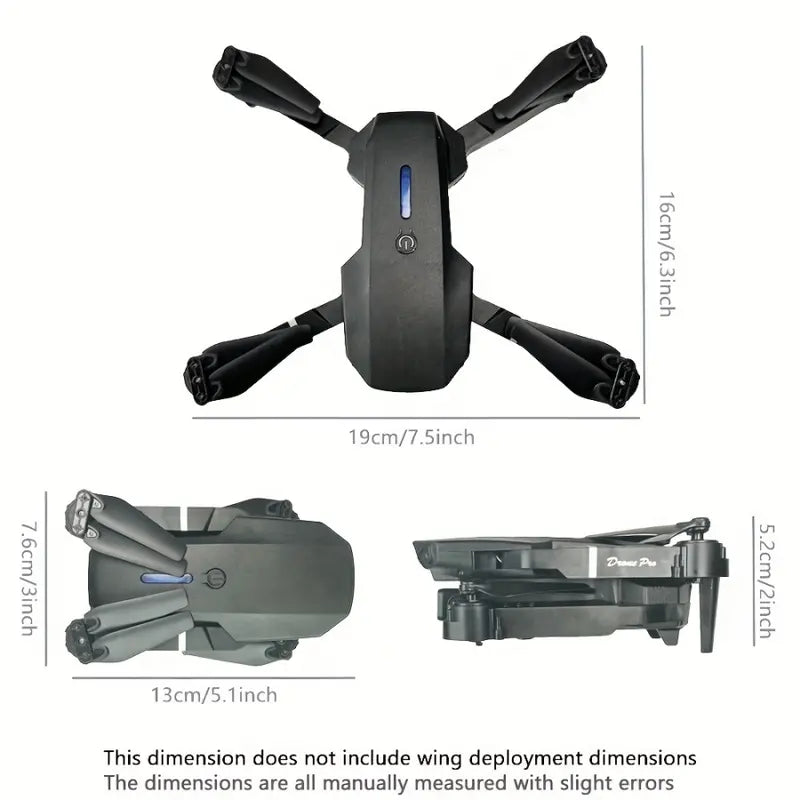 Popular E88 Drone with HD Dual Camera, Black and White, Long Battery Life, One-Key Return, WiFi Connection, Beginner-Friendly Quadcopter for Aerial Photography, Height Hold, Suitable for Beginners' Use, Professional Drone