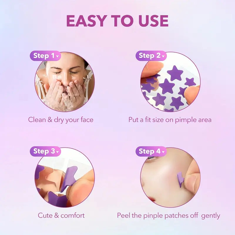 1680 Count HITWORKER Pimple Patches - Hydrocolloid Cover, High Quality & Star-Shaped Multi-Color (6+ Colors) for All Light Beige Types, Invisible Under Makeup, Daily Use, Creative Skincare Product, Blemish Cover, Nonirritating Material, Teens And Adults