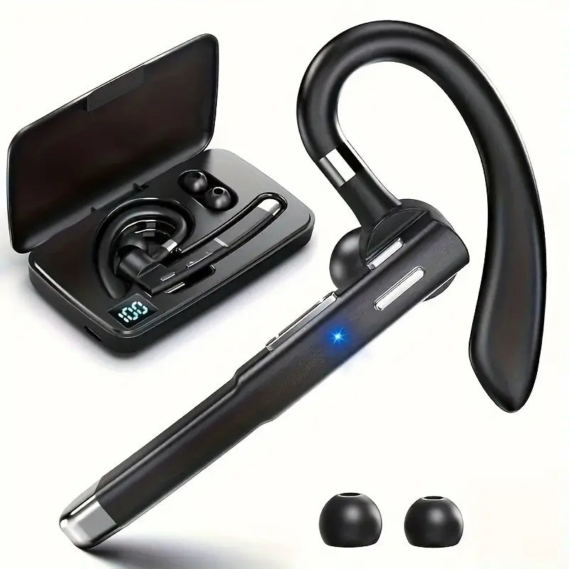 LED digital display ear-mounted single-ear wireless headset
