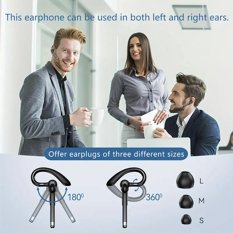 LED digital display ear-mounted single-ear wireless headset