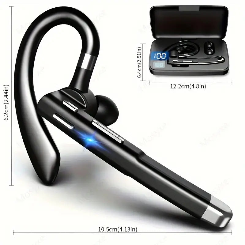LED digital display ear-mounted single-ear wireless headset