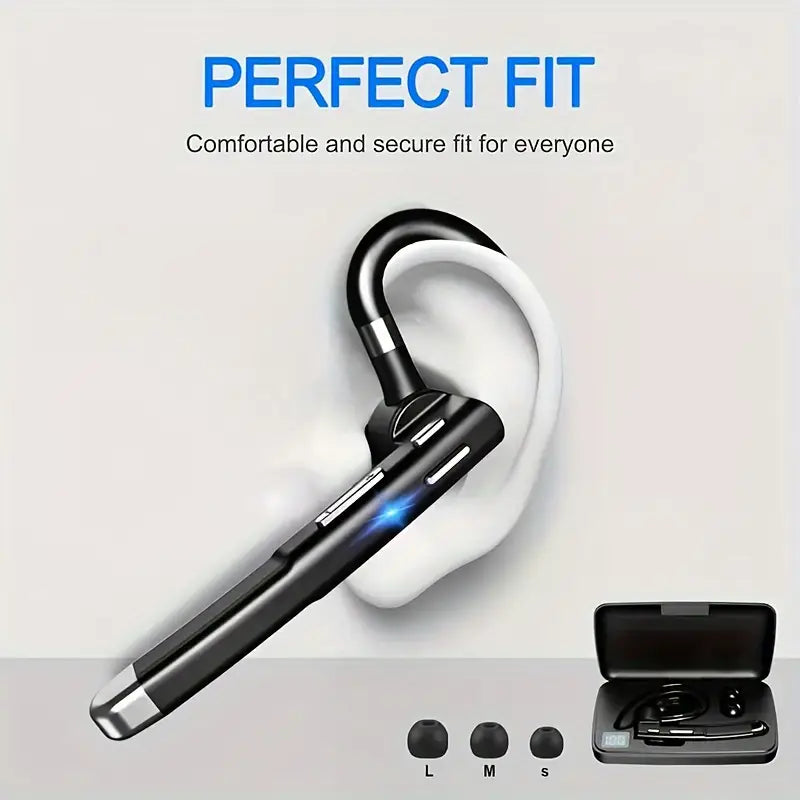 LED digital display ear-mounted single-ear wireless headset