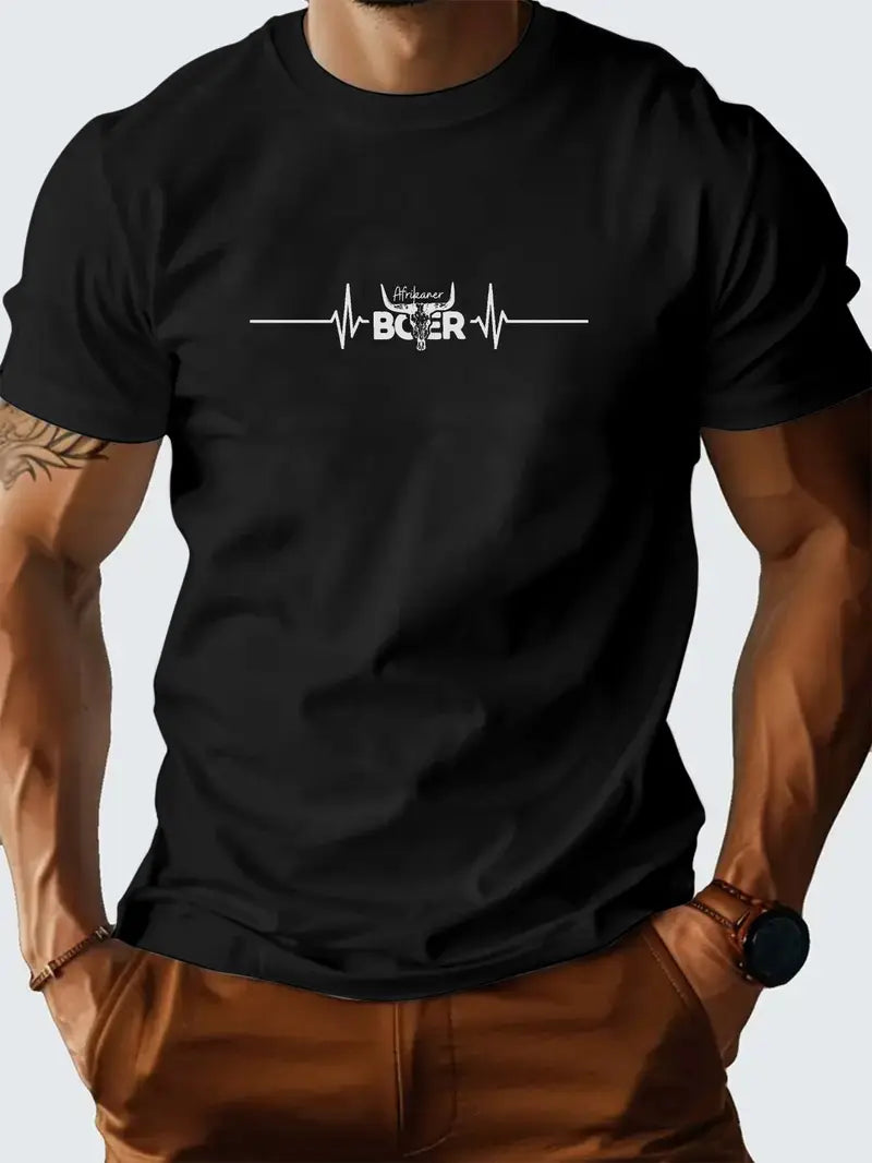 Afrikaner Boerseun Men'S Casual Crew Neck T-Shirt