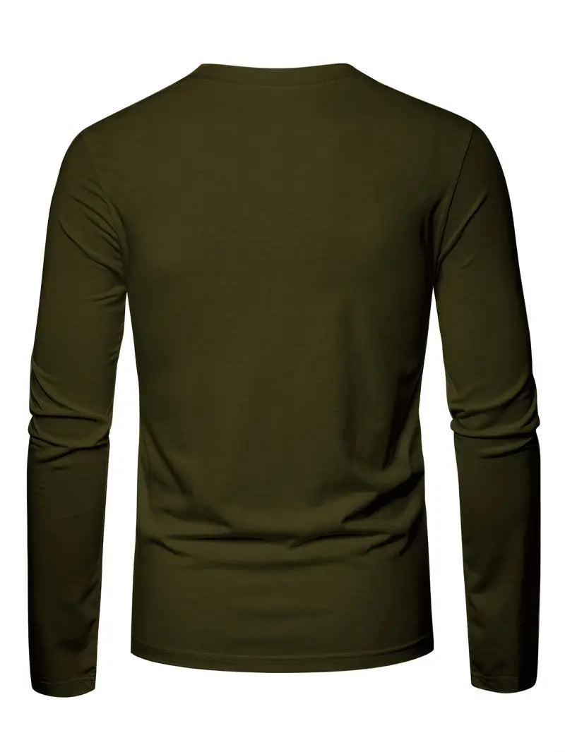 Men's 100% Cotton Heavyweight Long Sleeve T-Shirt