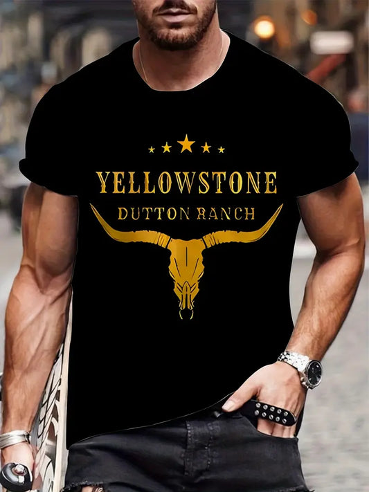 Men's Casual Polyester T-Shirt | Yellowstone Dutton Ranch