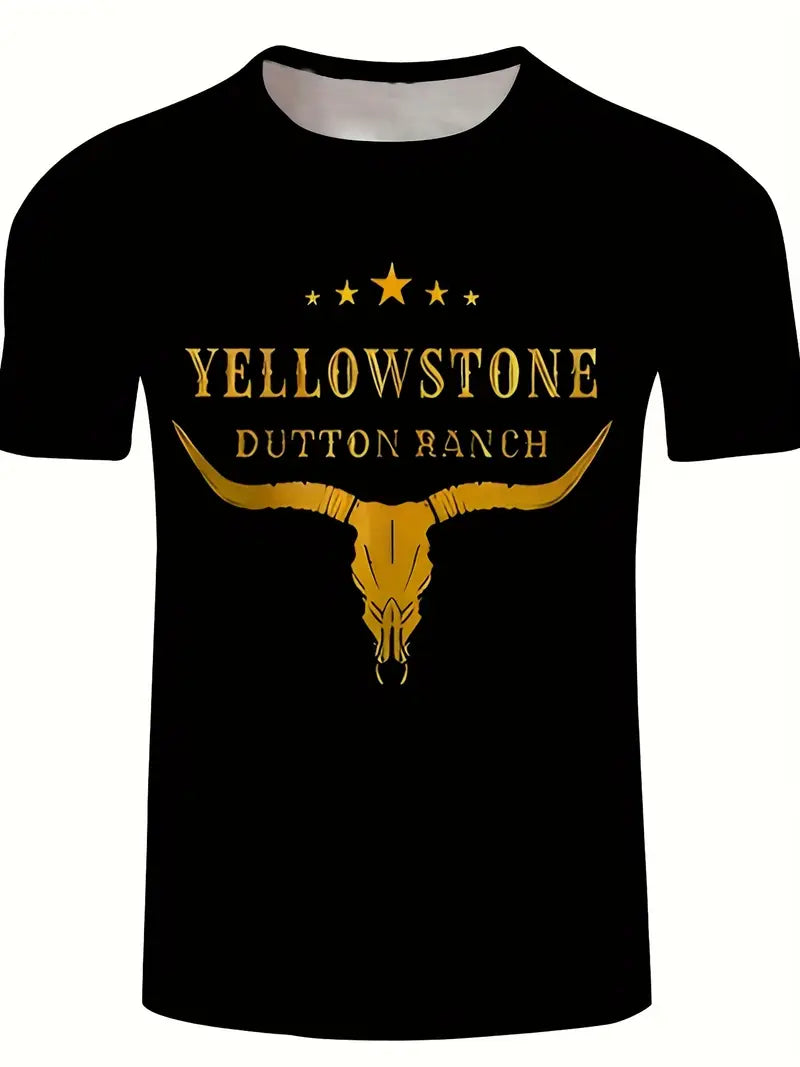 Men's Casual Polyester T-Shirt | Yellowstone Dutton Ranch