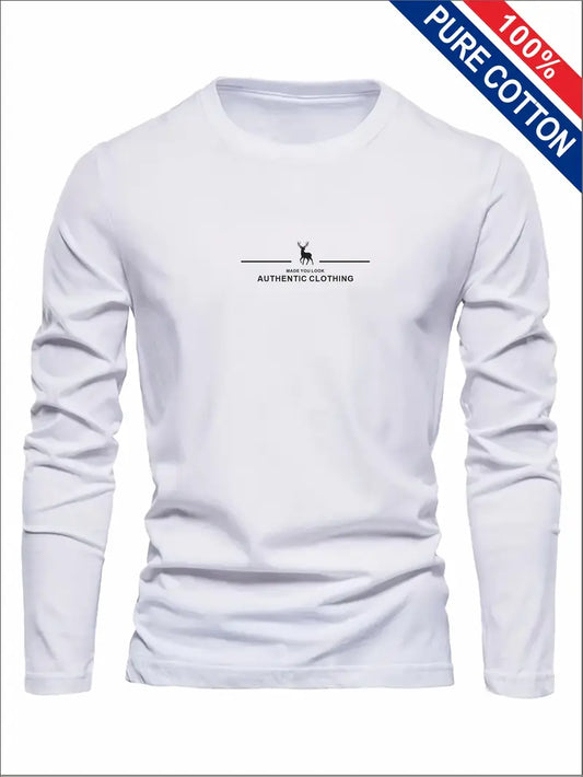 Men's 100% Cotton Heavyweight Long Sleeve T-Shirt