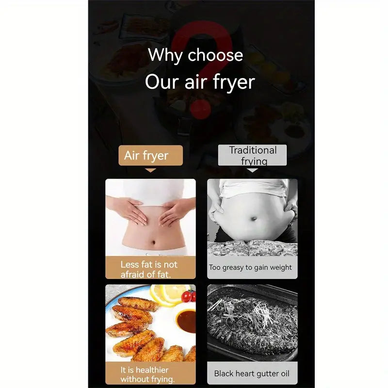 New Model Air Fryer for Home Use, Large Capacity 6litre