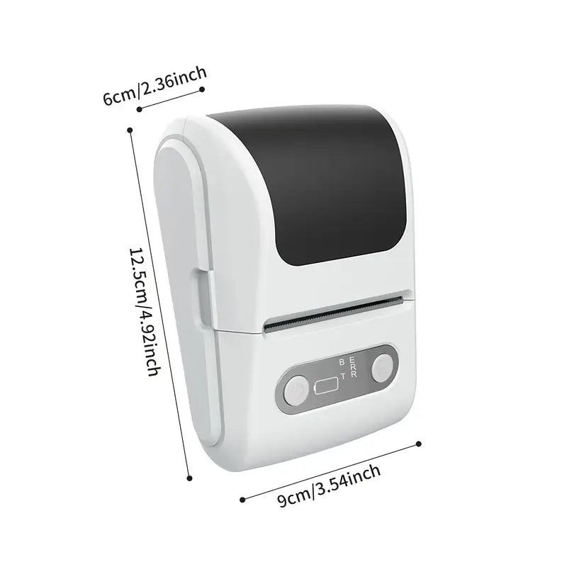 Portable Wireless Thermal Label Printer - Mini Barcode and Sticker Maker, Suitable for Office, DIY Stickers, Home Stickers, Compatible with Smartphones, USB Charging, Wireless Label Printer, Retail Labeling, Durable Construction, Small Businesses