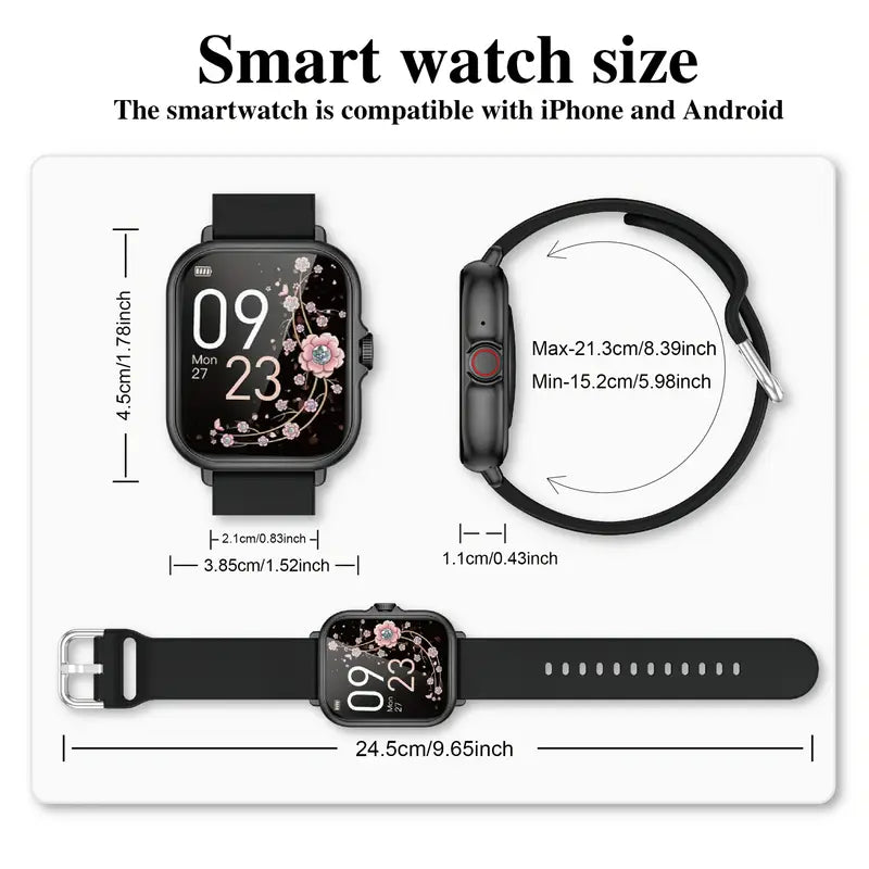 Smart Watch, 1.83-inch Full Touch Screen, Activity Tracker with Call and SMS Function