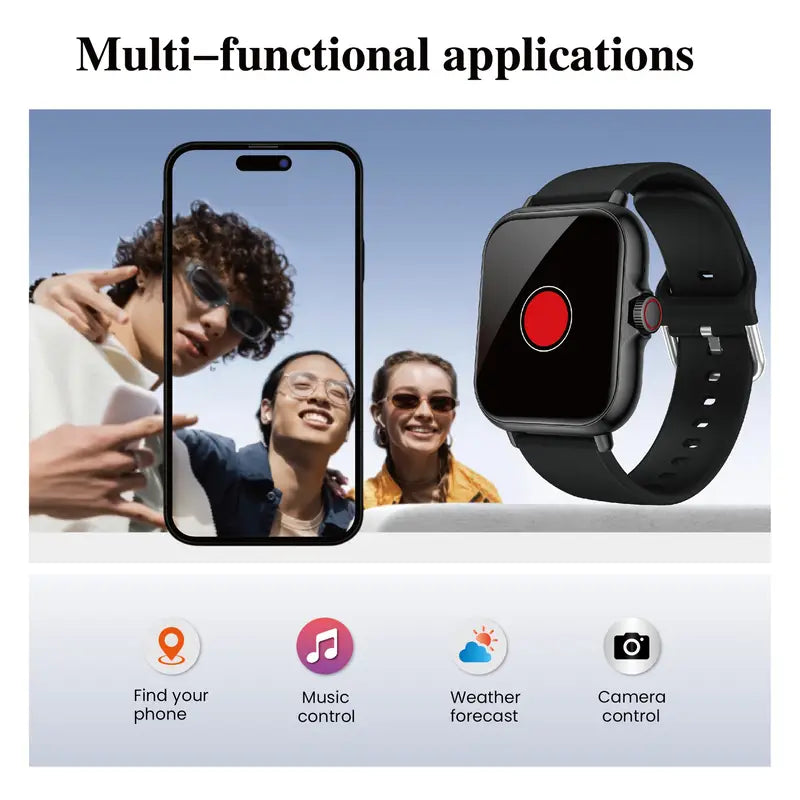 Smart Watch, 1.83-inch Full Touch Screen, Activity Tracker with Call and SMS Function