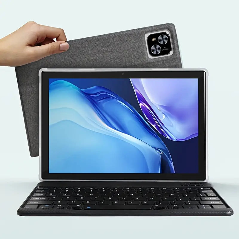 Tablet 10.1 Inch Android 14 OS Pad, 2in 1 Pad with Keyboard, Mouse, Case, Stylus, 128GB ROM 12GB 4GB+8GB Expanded RAM, Dual Camera, Eight Core Processor, 1280 * 800 IPS High-definition Display Screen, GMS Tab, 5G Wi Fi 6, Google, Pad, Tablet