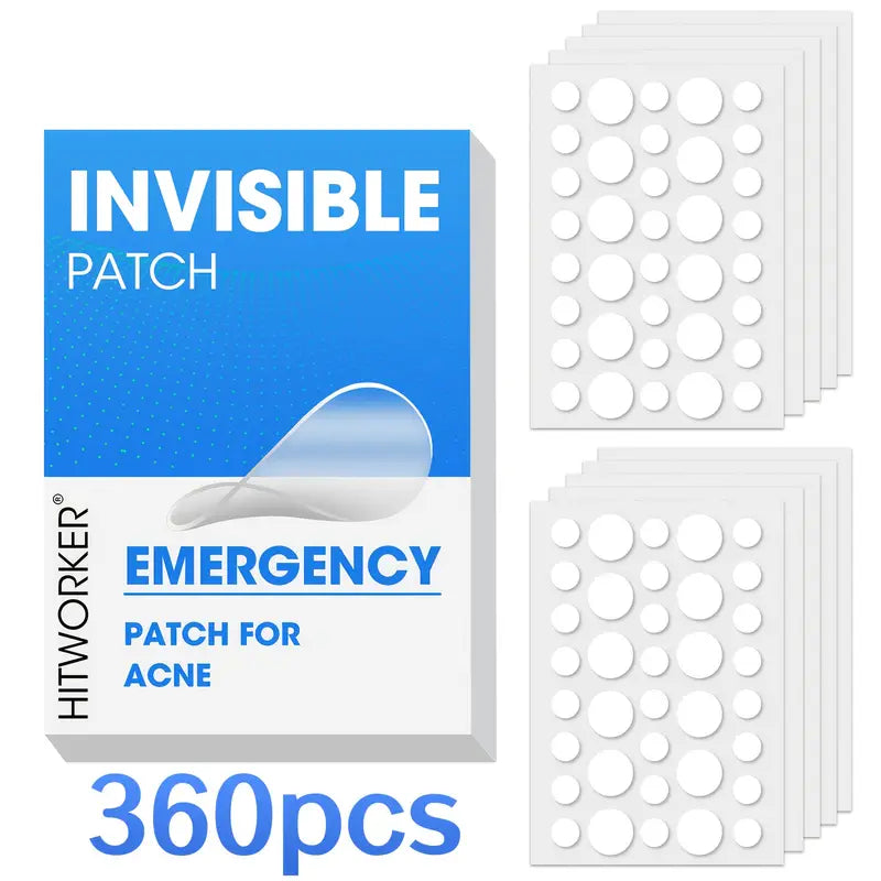 360 Count Invisible Patch, Alcohol-Free Unscented Cover-Up Stickers for Zits and Blemishes | All-Skin Type, Emergency