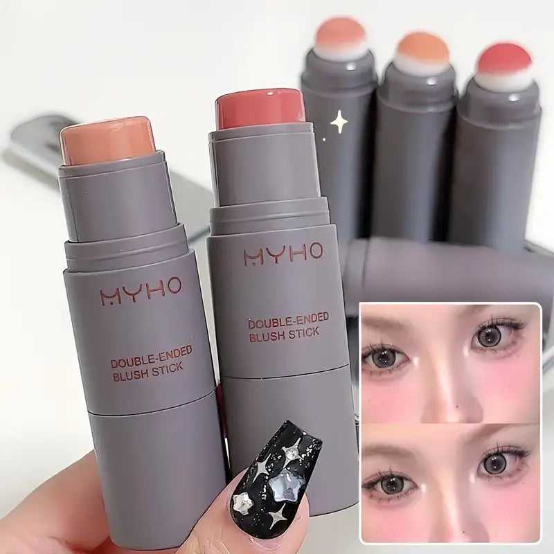 Double-headed Blush Stick Long-lasting Blush Stick With Matte Natural Color For Cheeks And Lips Dual-use Portable Makeup Stick