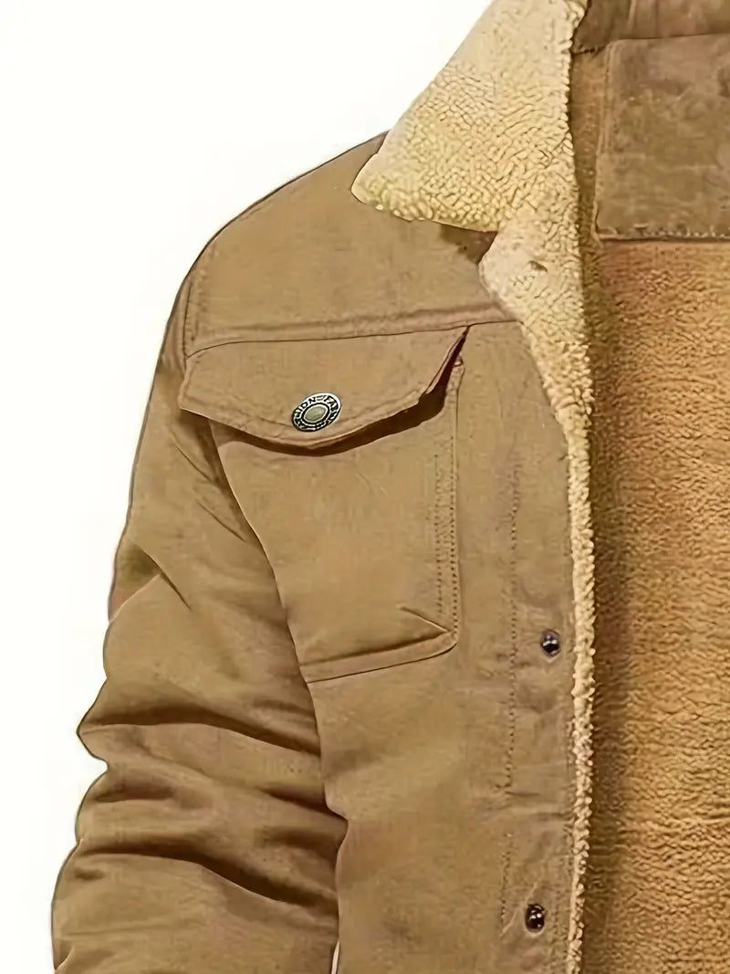 Men'S Stylish Winter Jacket with Bull Head Logo